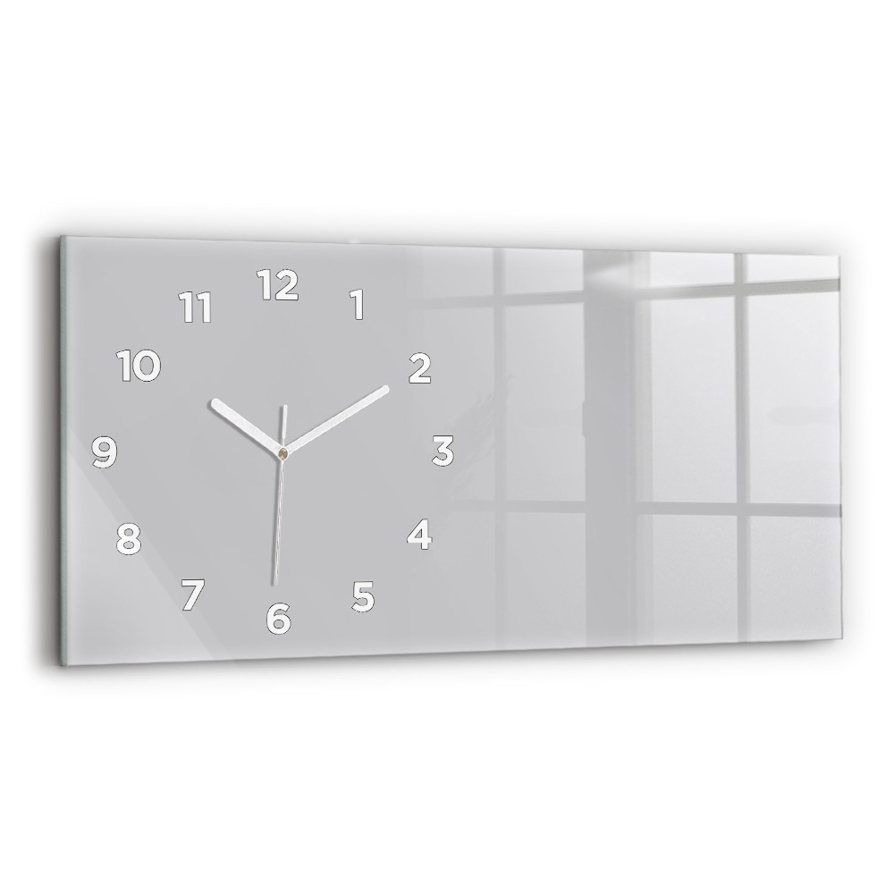 Horloge rectangulaire horizontale Couleur gris clair