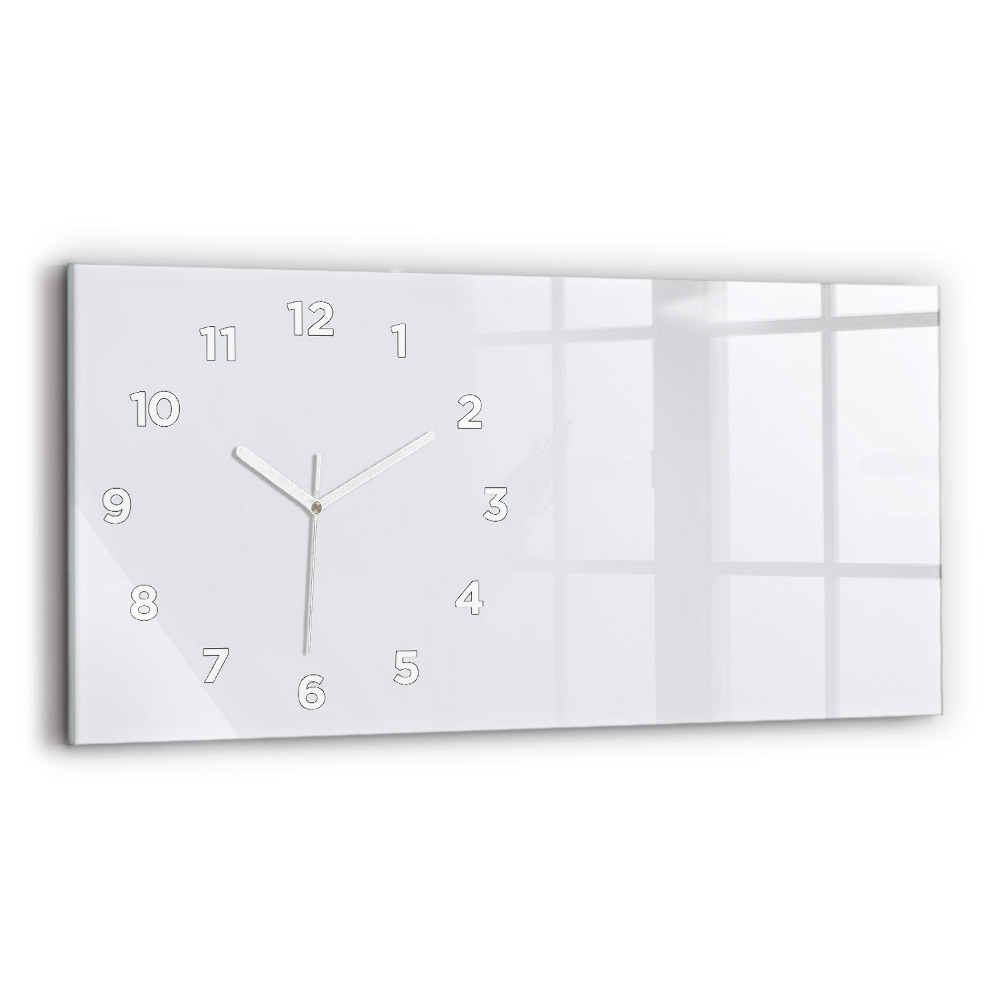 Horloge murale horizontale Coloris blanc foncé