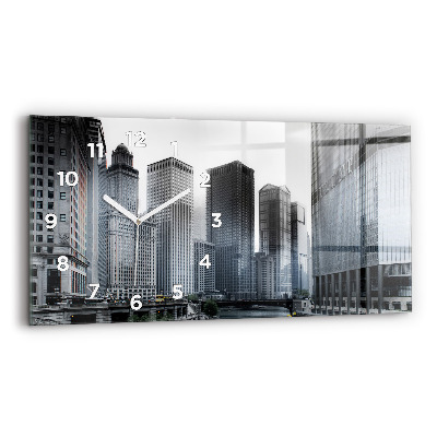 Horloge rectangulaire horizontale Bateau avec vue panoramique sur la ville