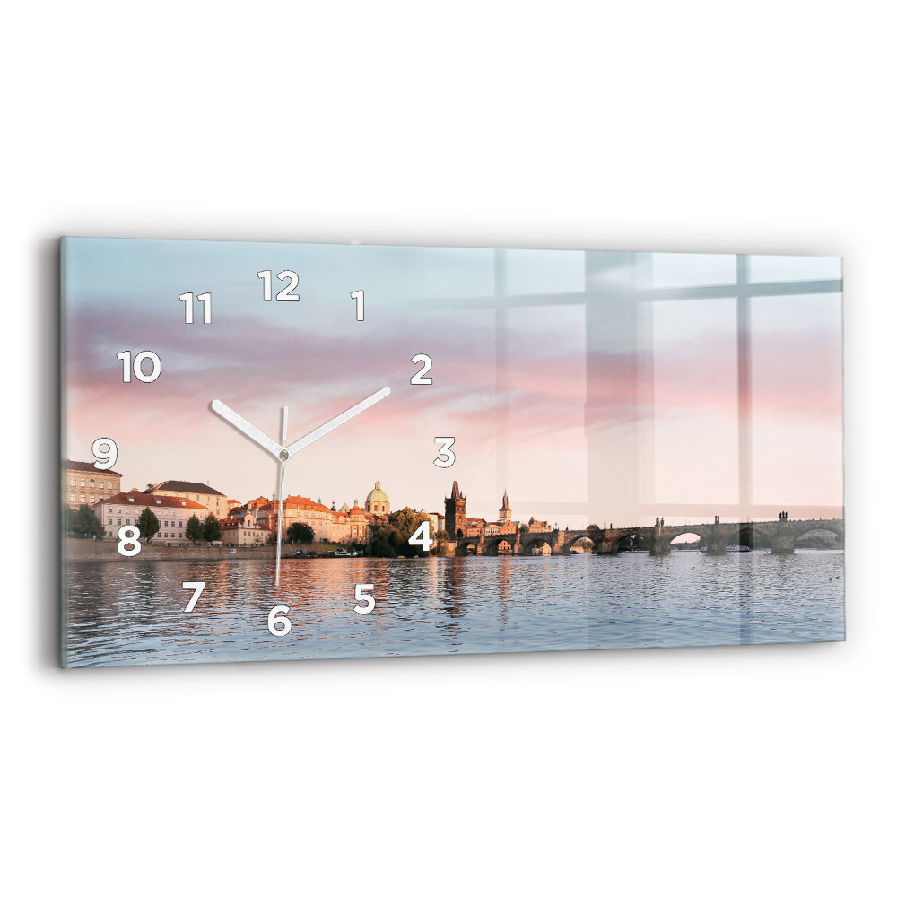 Horloge horizontale en verre Pont Charles à Prague
