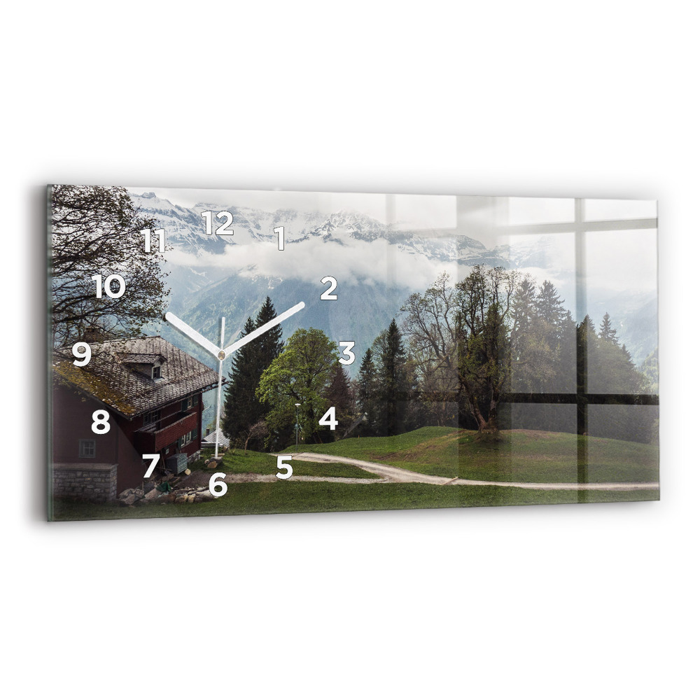 Horloge rectangulaire horizontale Vue de la montagne