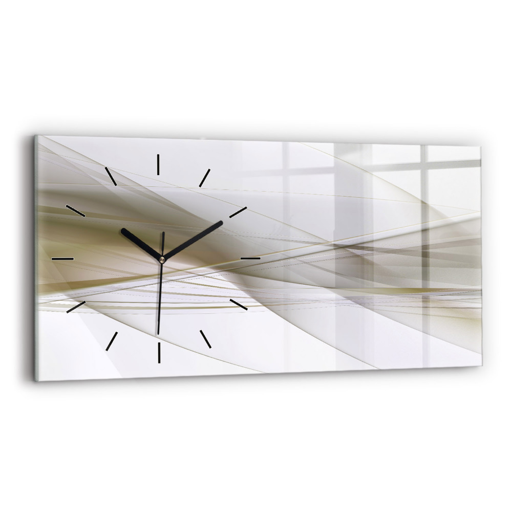 Horloge horizontale en verre Abstraction lumineuse
