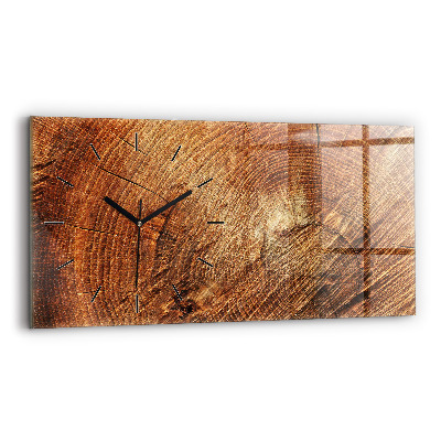 Horloge murale horizontale Vieux tronc d'arbre