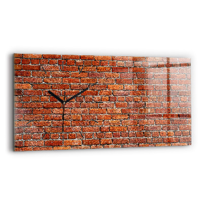 Horloge horizontale en verre Vieux mur de briques
