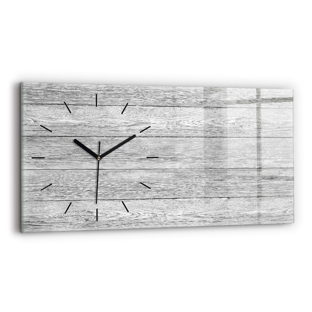 Horloge murale horizontale Panneaux en bois