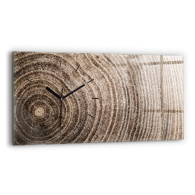 Horloge rectangulaire horizontale Tronc d'arbre