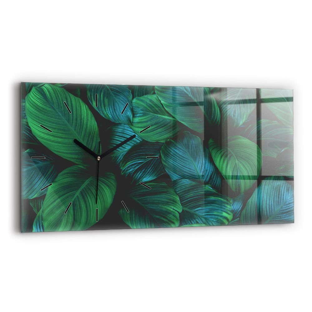 Horloge rectangulaire horizontale Feuilles de la nature