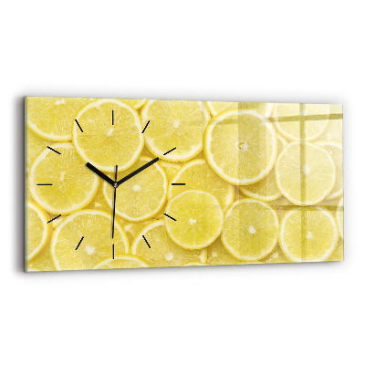 Horloge murale horizontale Tranches de citron