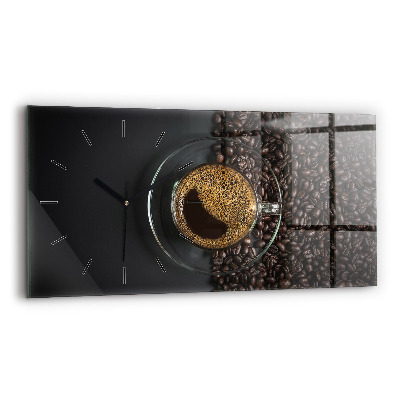 Horloge rectangulaire horizontale Tasse de café