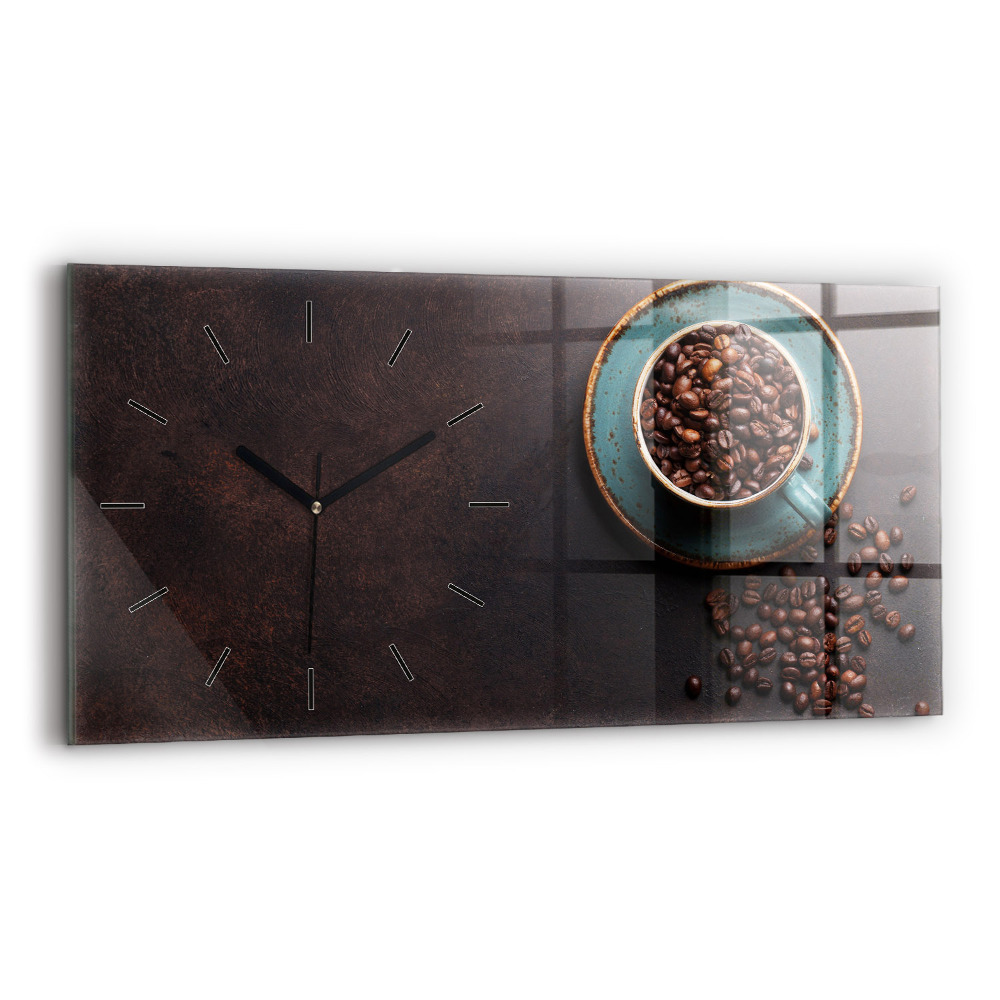 Horloge rectangulaire horizontale Tasse de café