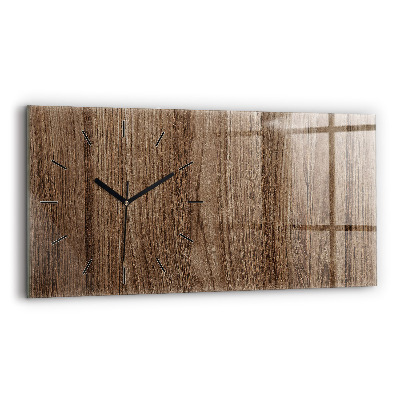 Horloge rectangulaire horizontale Bois foncé