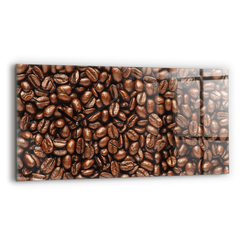 Horloge murale horizontale Grains de café
