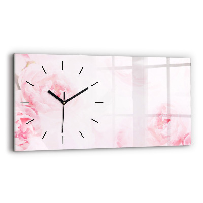 Horloge horizontale en verre Fleurs en fleurs