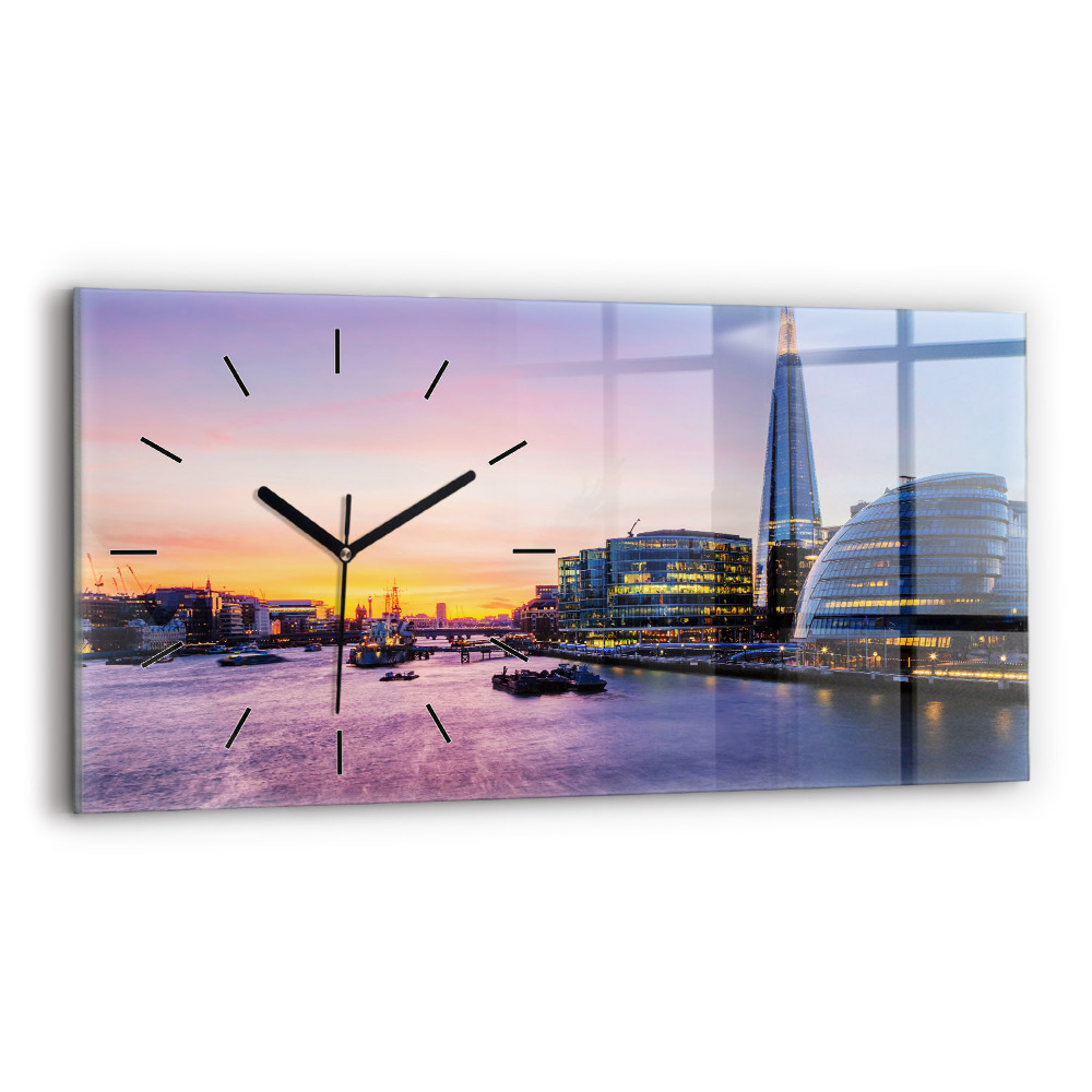 Horloge murale horizontale Vue de Londres