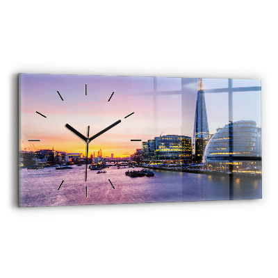 Horloge murale horizontale Vue de Londres