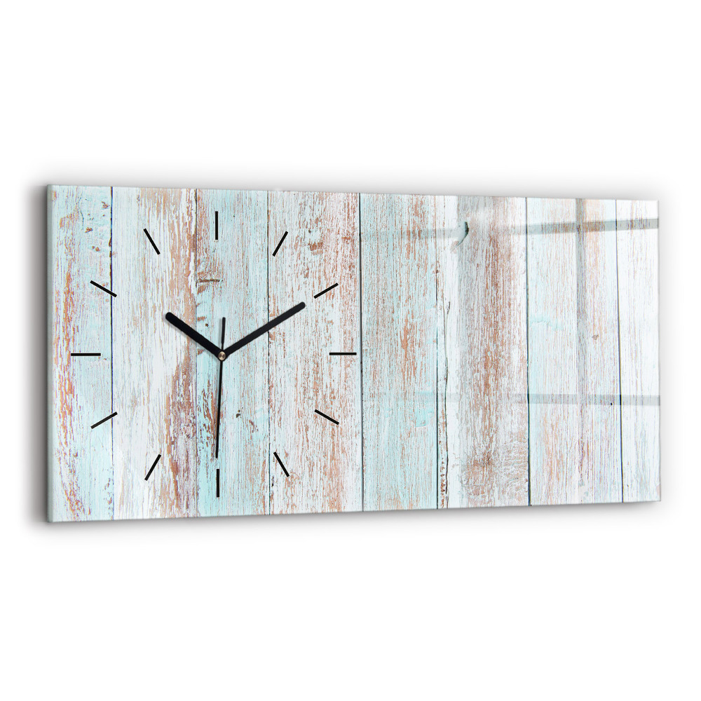 Horloge murale horizontale Bois pastel