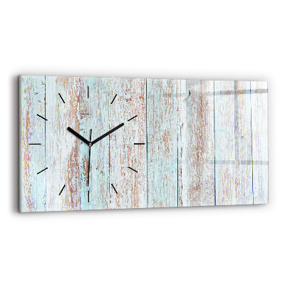 Horloge murale horizontale Bois pastel