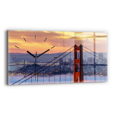Horloge horizontale en verre Pont de San Francisco