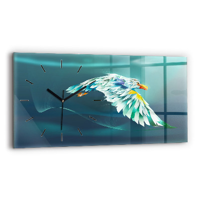 Horloge rectangulaire horizontale Image d'un aigle volant