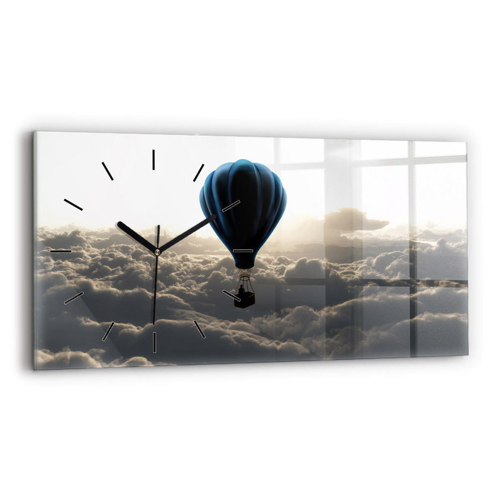Horloge murale horizontale Ballon dans le ciel
