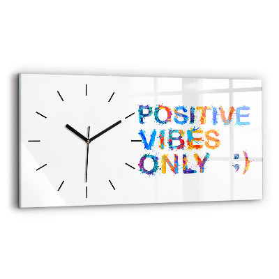 Horloge murale horizontale Citation positive