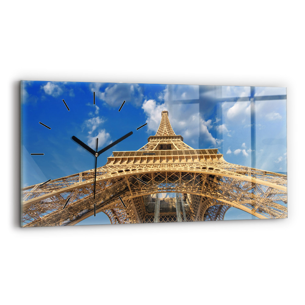 Horloge horizontale en verre France Tour Eiffel