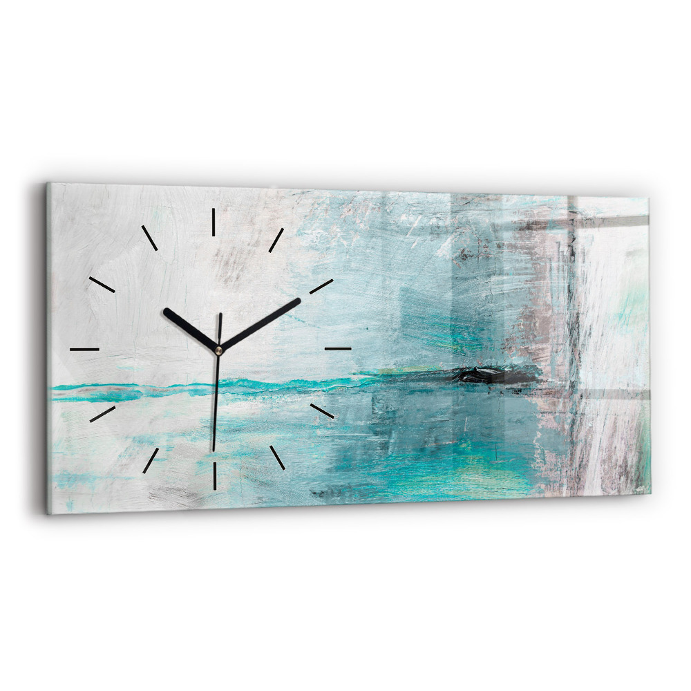 Horloge rectangulaire horizontale Texture à l'huile abstraite
