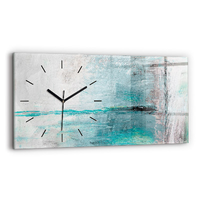 Horloge rectangulaire horizontale Texture à l'huile abstraite
