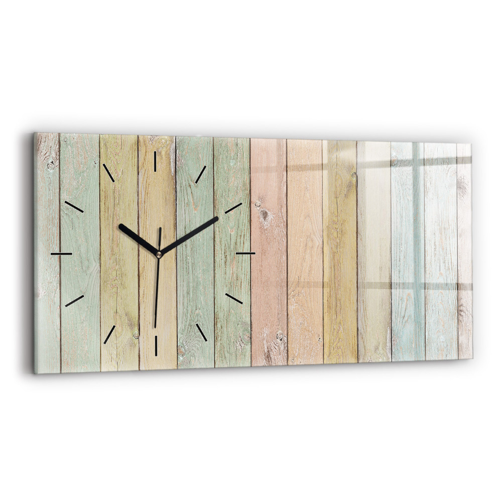 Horloge rectangulaire horizontale Tableaux colorés