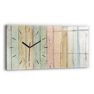 Horloge rectangulaire horizontale Tableaux colorés
