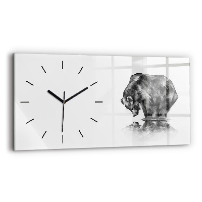 Horloge rectangulaire horizontale Dessin d'ours