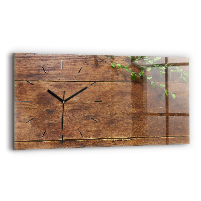 Horloge murale horizontale Bois rustique