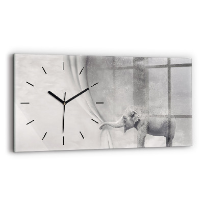 Horloge rectangulaire horizontale Éléphant