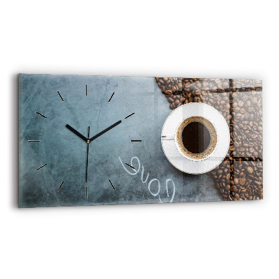 Horloge rectangulaire horizontale Tasse de café