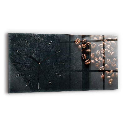 Horloge murale horizontale Grains de café