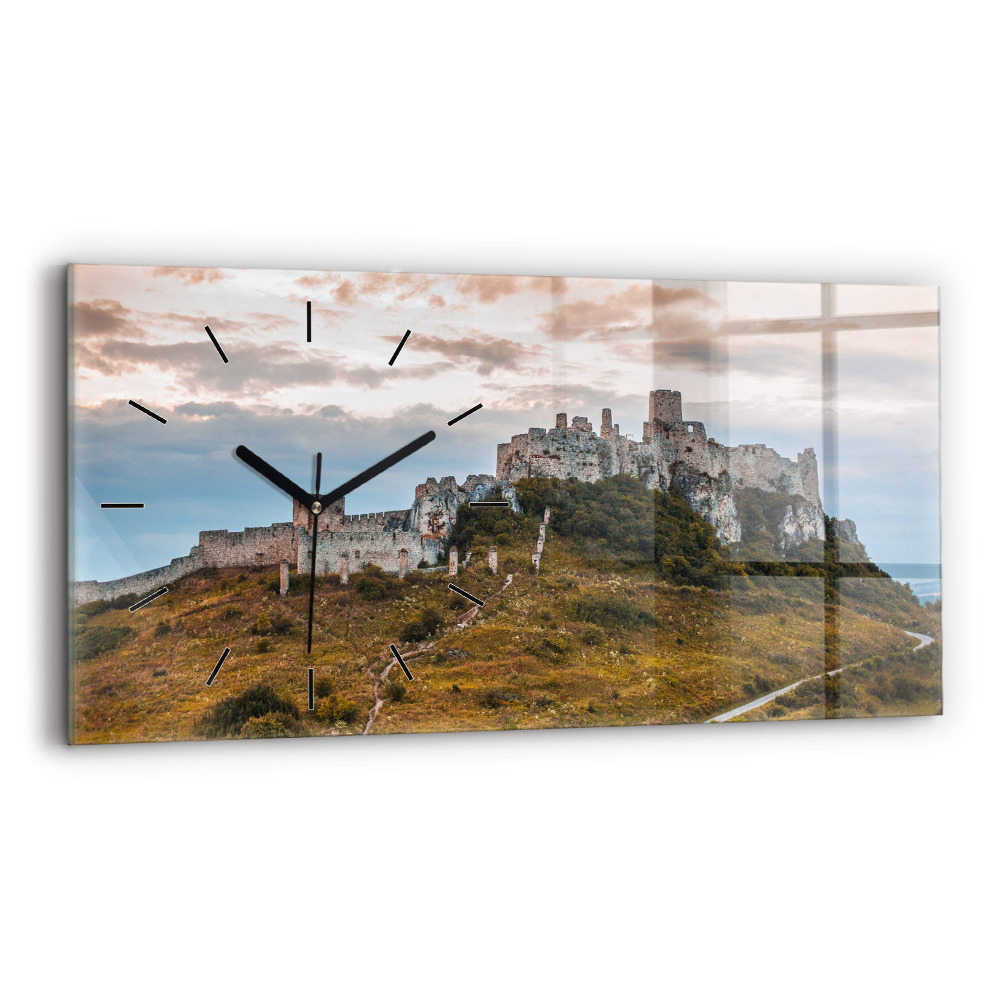 Horloge horizontale en verre Château de Spiš en Slovaquie