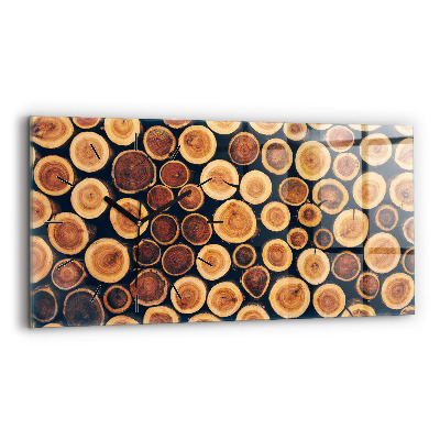 Horloge rectangulaire horizontale Bois