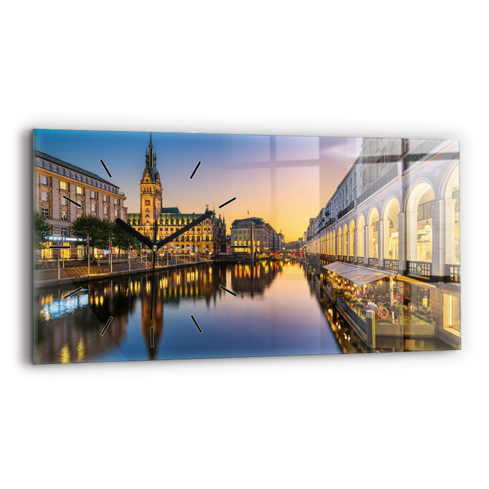 Horloge murale horizontale Hôtel de ville de Hambourg