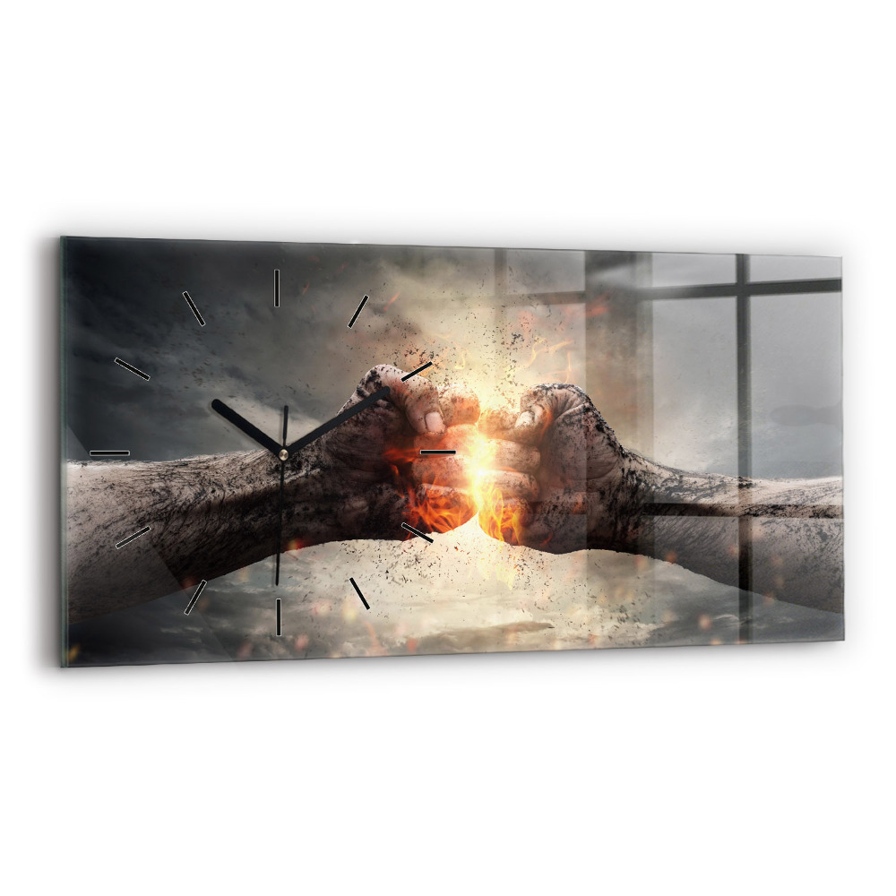 Horloge rectangulaire horizontale Force des poings