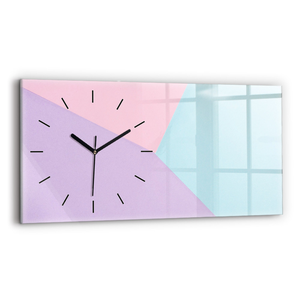 Horloge horizontale en verre Motif pastel
