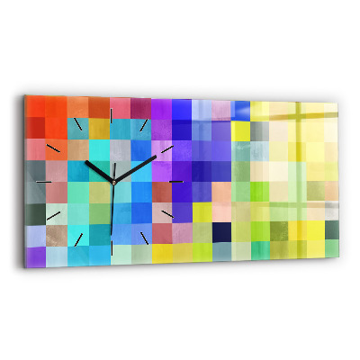 Horloge rectangulaire horizontale Composition de carrés