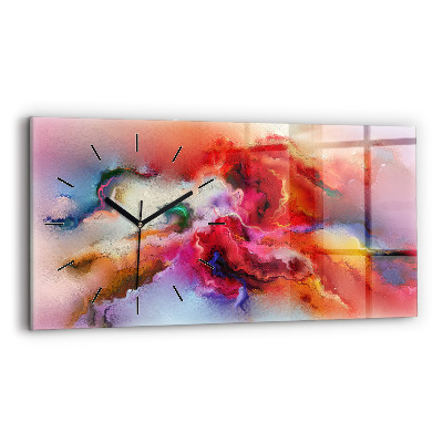 Horloge horizontale en verre Peinture renversée