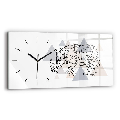 Horloge horizontale en verre Motif géométrique