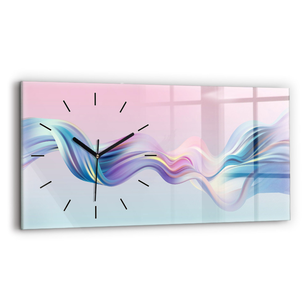 Horloge murale horizontale Élément de flux liquide