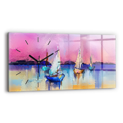 Horloge rectangulaire horizontale Paysage marin