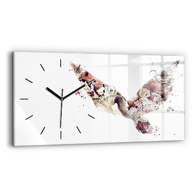 Horloge murale horizontale Vue abstraite