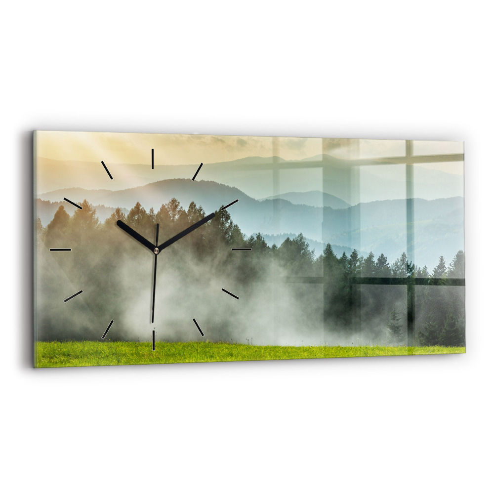 Horloge rectangulaire horizontale Paysage de montagne