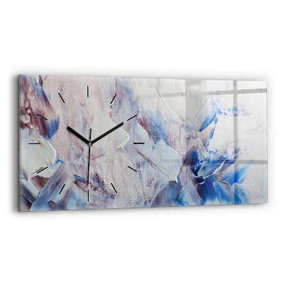 Horloge horizontale en verre Texture de peinture abstraite
