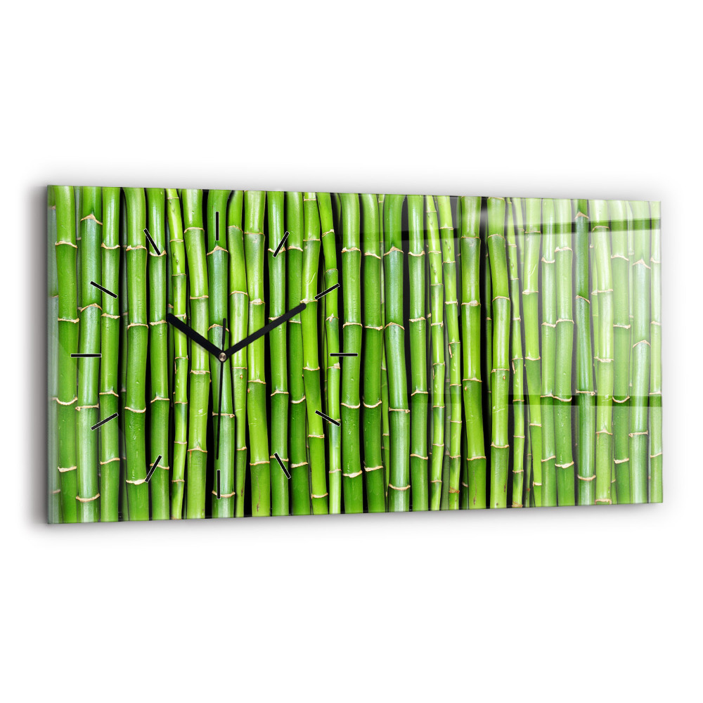 Horloge horizontale en verre Bambou asiatique