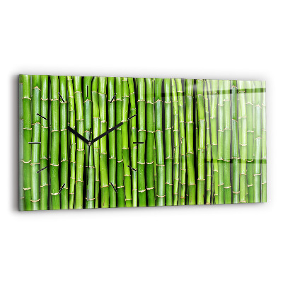 Horloge horizontale en verre Bambou asiatique